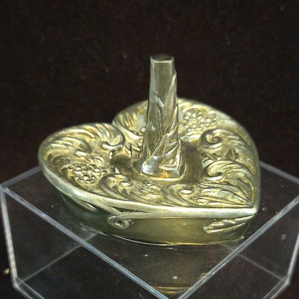 Godinger Heart-Shaped Silver Plate Ring Holder Jewelry Trinket Holder Stand